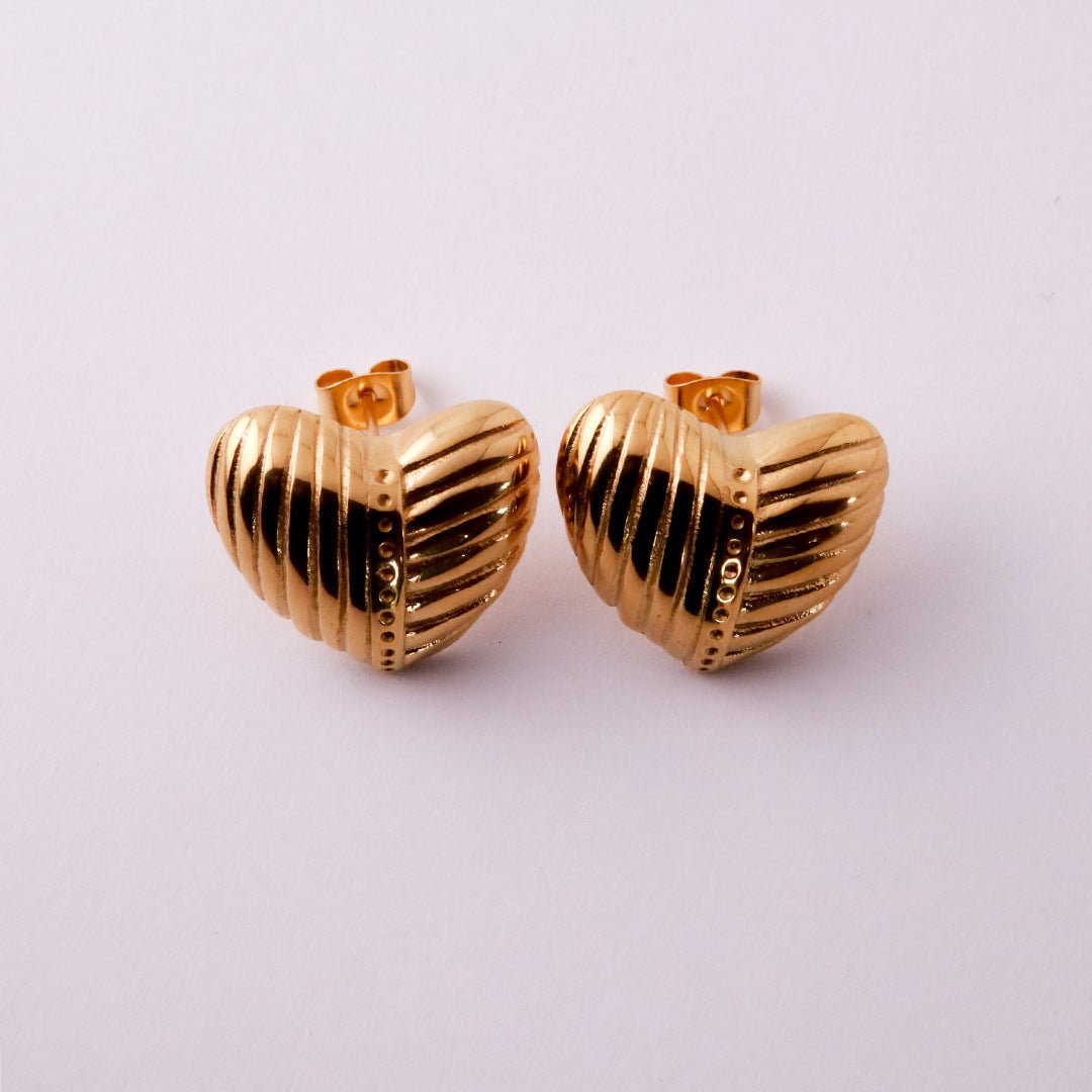 Pendientes de Corazón - Dorado y Plateado - Helix Body Jewelry - Tienda Online de Piercings