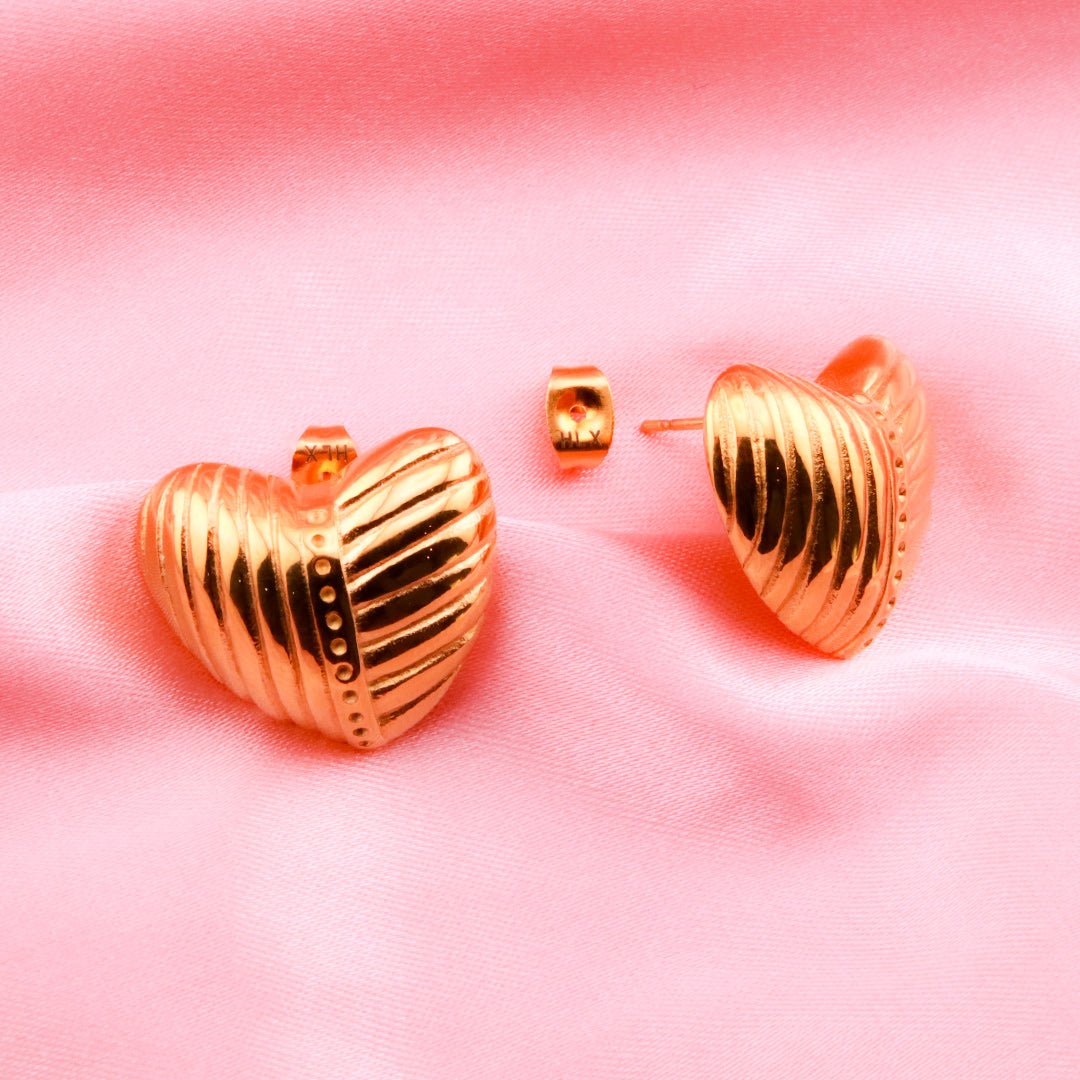 Pendientes de Corazón - Dorado y Plateado - Helix Body Jewelry - Tienda Online de Piercings
