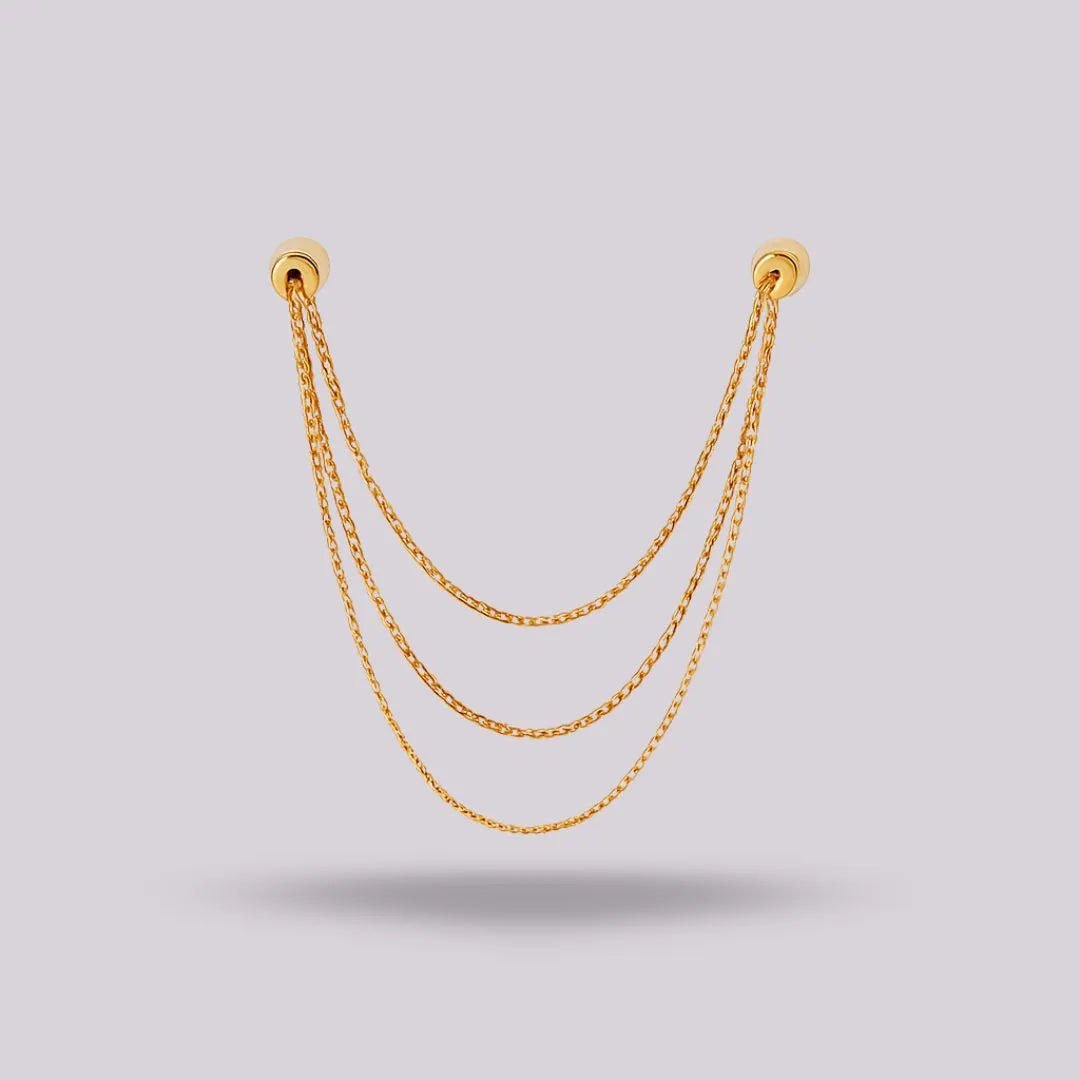 Cadena Triple Oro tejido Veneciano