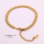 Pulsera pétalos dorada en acero inoxidable | Helix Body Jewelry