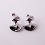 Pendientes con Diseño de Pliegue Moderno - Plateado - Helix Body Jewelry - Tienda Online de Piercings