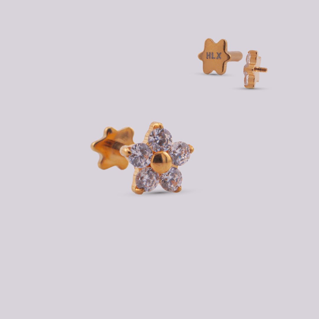 Joya en titanio Lirios - Helix Body Jewelry - Tienda Online de Piercings