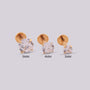 Set Sparkly: Efecto Cascada con Cristales (5, 4 y 3mm) - Helix Body Jewelry - Tienda Online de Piercings