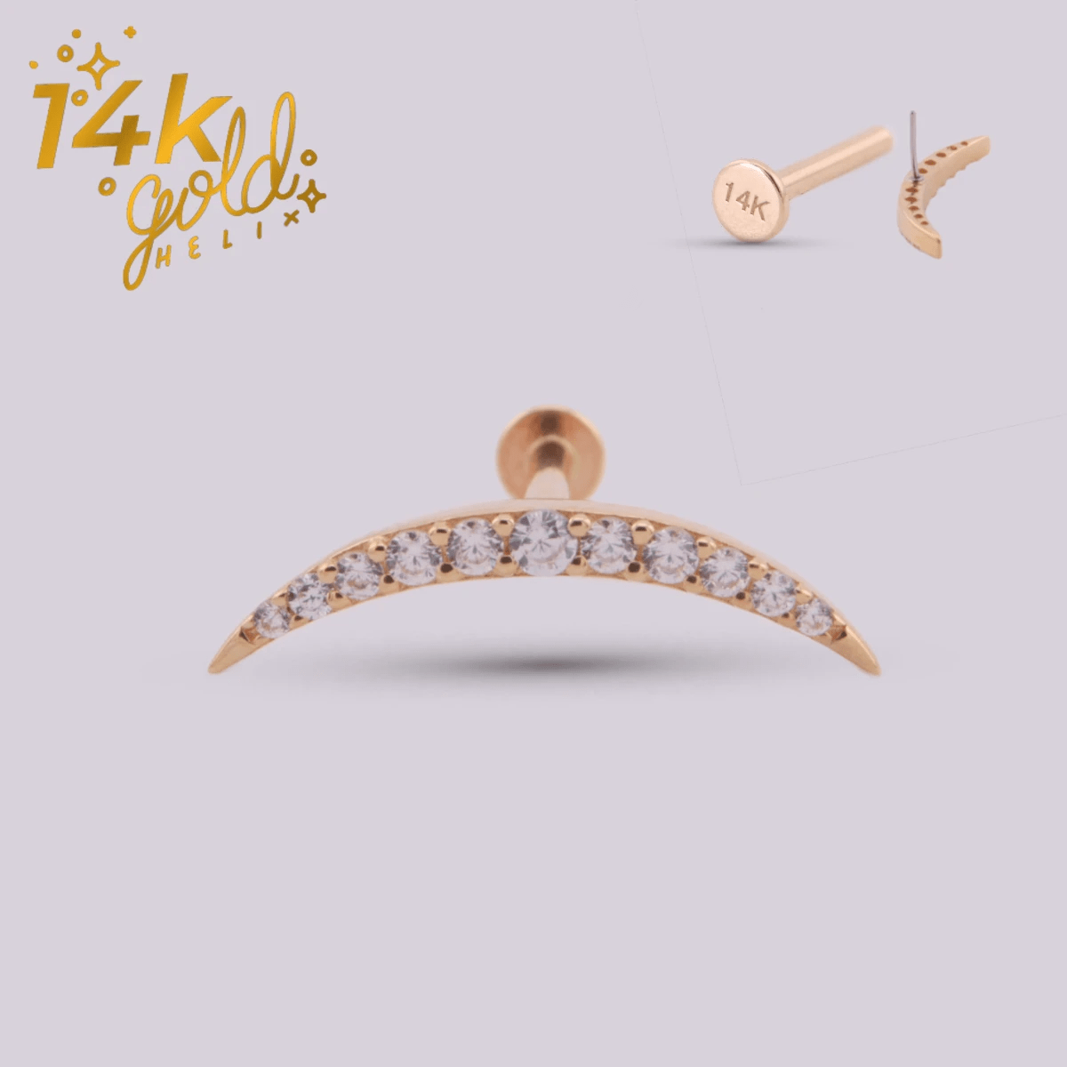 Luxury Gia | 0ro 14k - Helix Body Jewelry - Tienda Online de Piercings