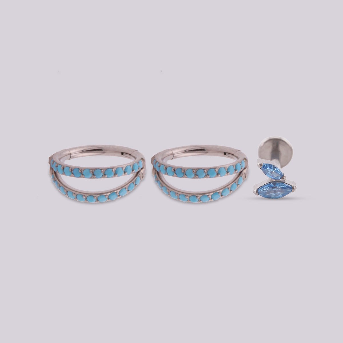 Set de Aretes resistentes al agua: Aqua Bloom - Helix Body Jewelry - Tienda Online de Piercings