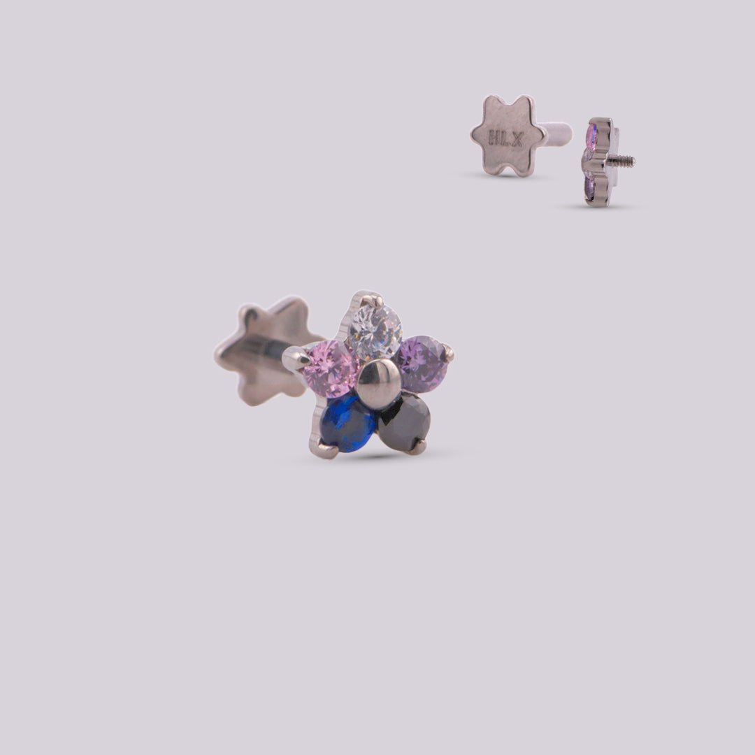 Joya en titanio Lirios - Helix Body Jewelry - Tienda Online de Piercings