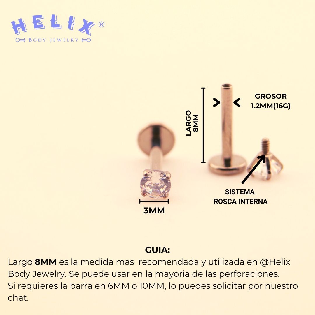 Joya Sparkly Oro Rosa - Helix Body Jewelry - Tienda Online de Piercings