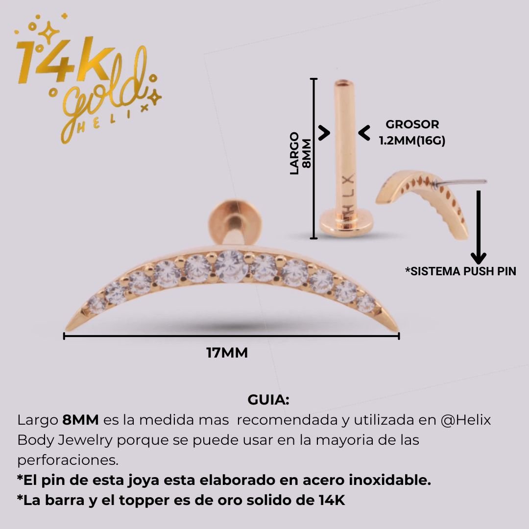 Luxury Gia | 0ro 14k - Helix Body Jewelry - Tienda Online de Piercings