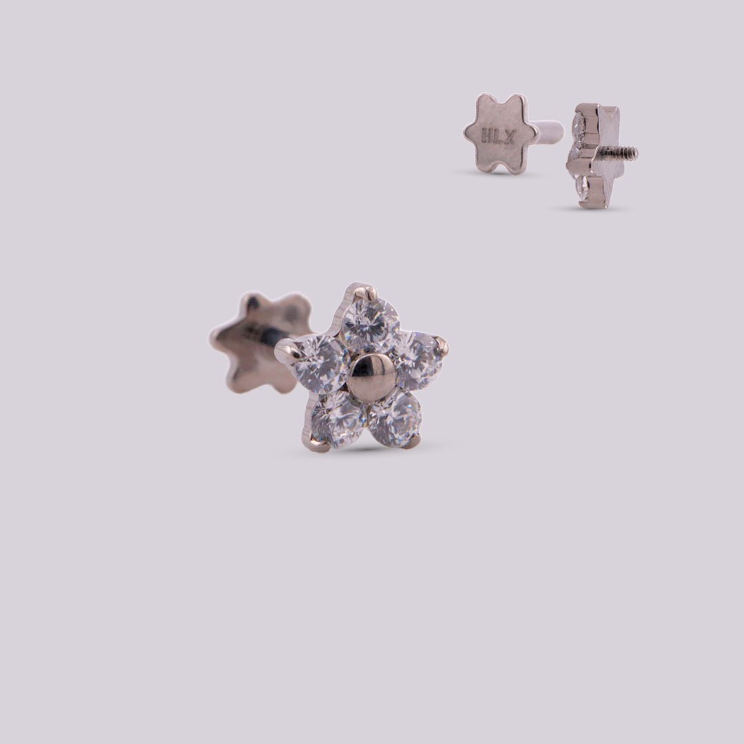 Joya en titanio Lirios - Helix Body Jewelry - Tienda Online de Piercings