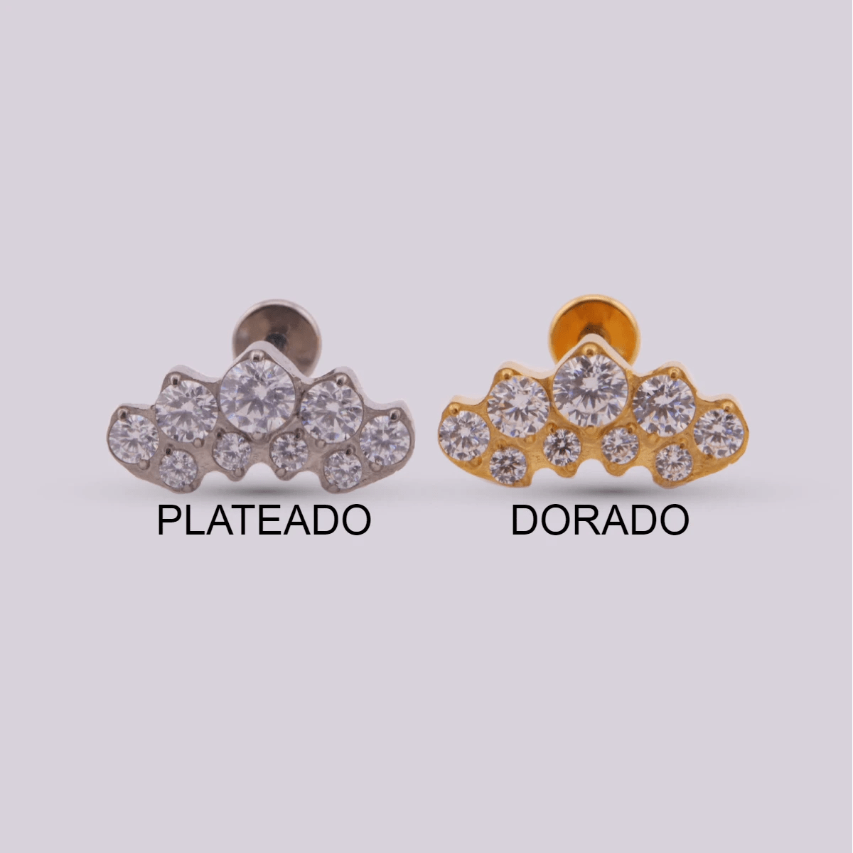 Labret en titanio Condal - Helix Body Jewelry - Tienda Online de Piercings