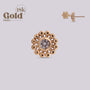 Joya en oro con diseño de sol y diamante - Helix Body Jewelry - Tienda Online de Piercings