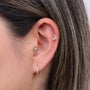 Pendiente Labret espirales con diamante - Helix Body Jewelry - Tienda Online de Piercings