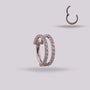 Aro Fresia Titanio Grado Implante con Doble Zirconia – Helix y Lobulo | Helix Body Jewelry - Helix Body Jewelry - Tienda Online de Piercings