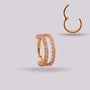 Aro Fresia Titanio Grado Implante con Doble Zirconia – Helix y Lobulo | Helix Body Jewelry - Helix Body Jewelry - Tienda Online de Piercings