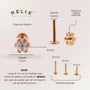 Labret Flor Dorada Titanio | Piercing Helix Tragus Conch - Helix Body Jewelry - Tienda Online de Piercings