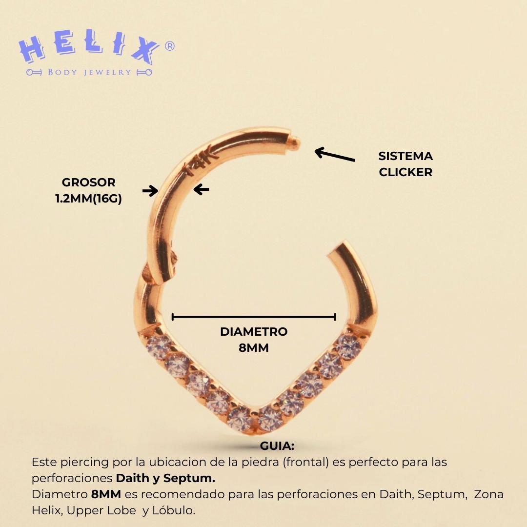 Luxury Cory | Oro 14k - Helix Body Jewelry - Tienda Online de Piercings