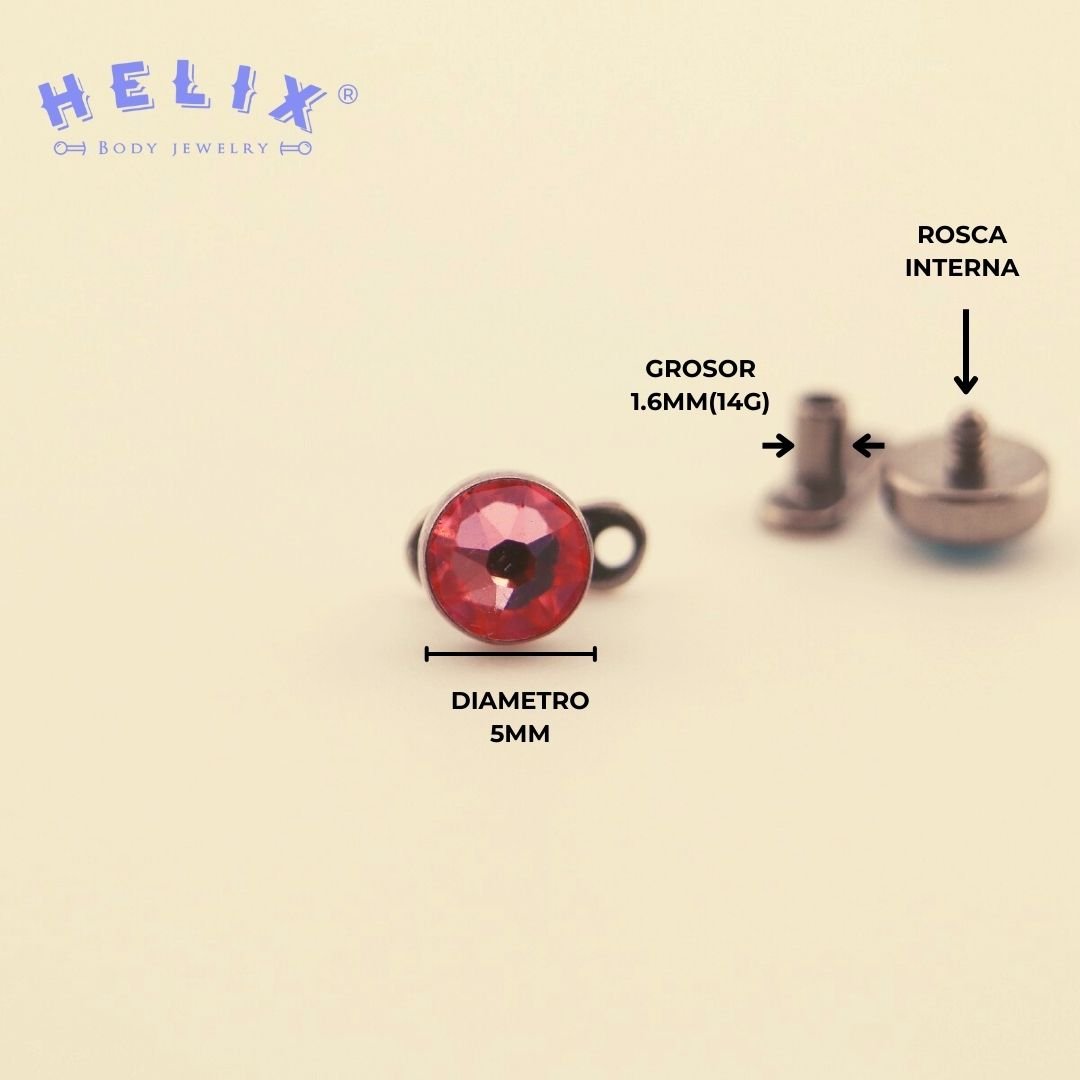 Microdermal Pink - Helix Body Jewelry - Tienda Online de Piercings