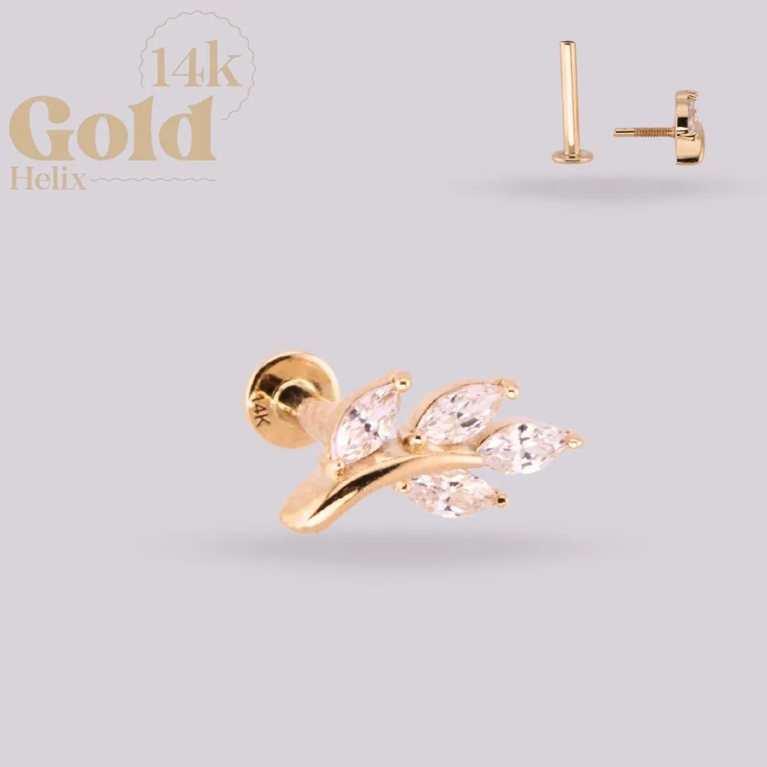 Labret Rama Oro 14K
