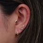 Pendiente Labret espirales con diamante - Helix Body Jewelry - Tienda Online de Piercings