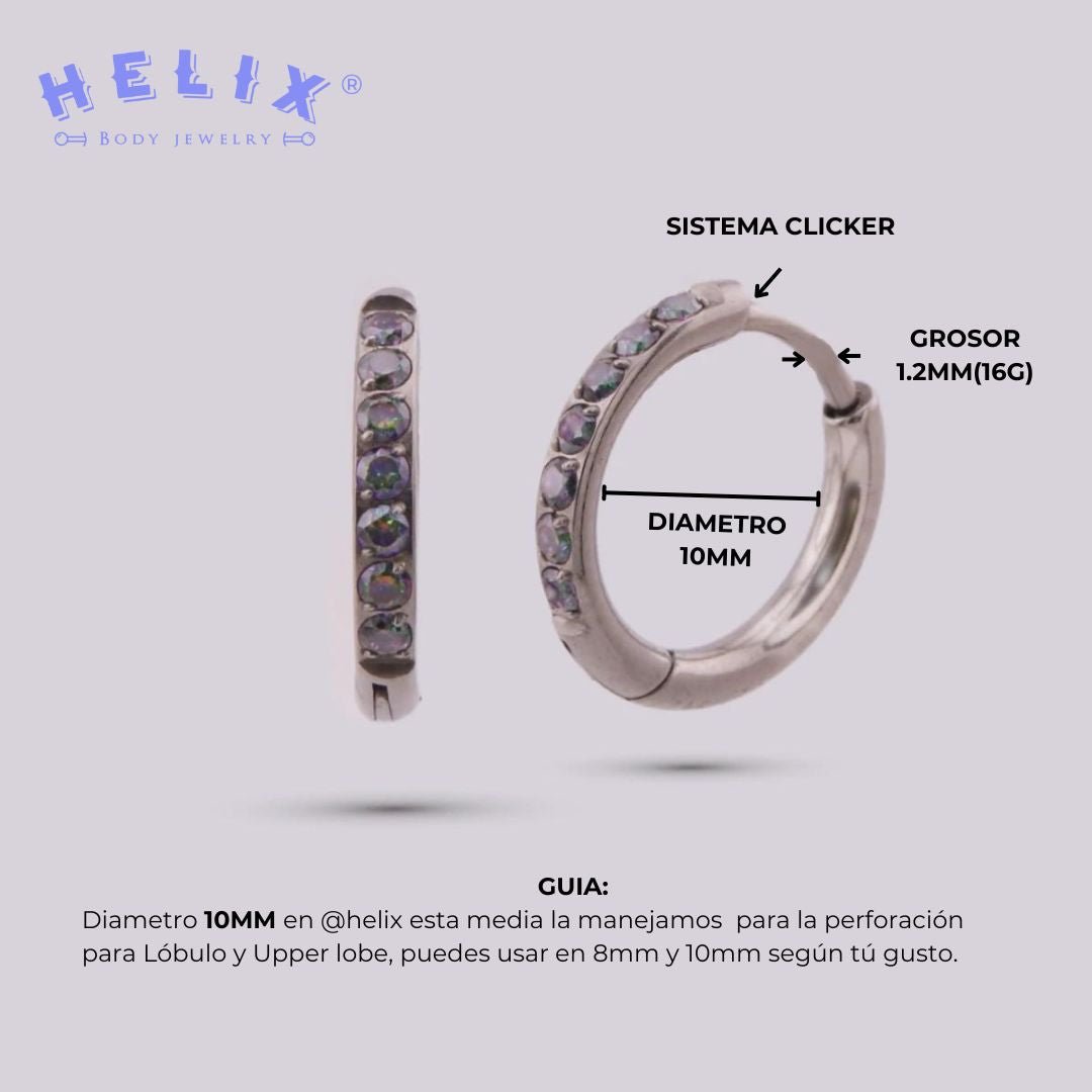 Candonga para Lóbulo en Titanio - VM - Helix Body Jewelry - Tienda Online de Piercings