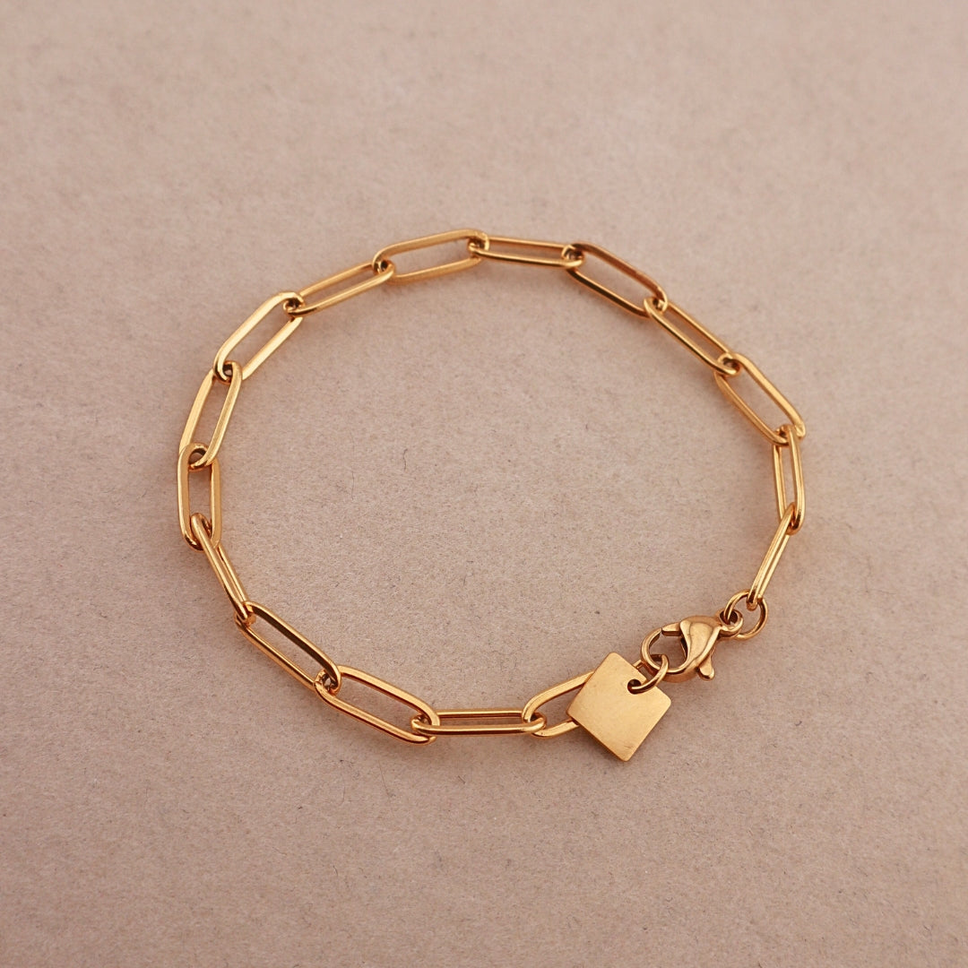 Pulsera Personalizada Dorada con Eslabones | Acero Inoxidable Mujer