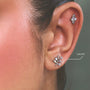 Labret Laurel Titanio Rama | Piercing Helix & Lóbulo - Helix Body Jewelry - Tienda Online de Piercings