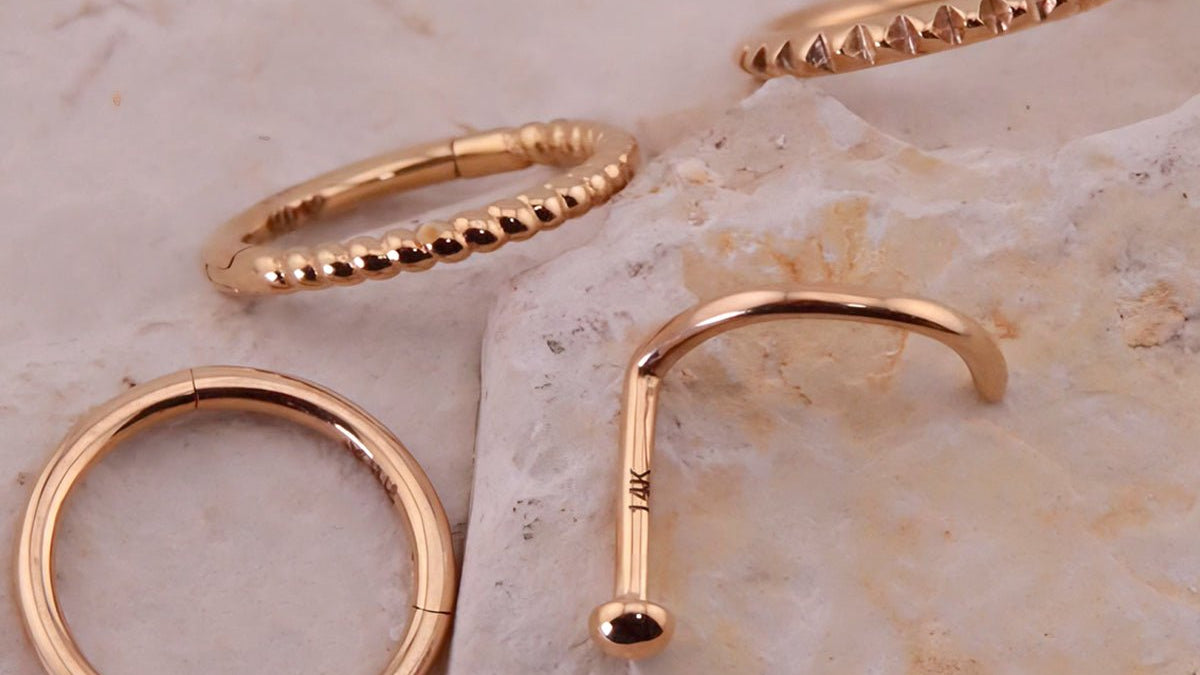 Aros de nariz 14K Oro amarillo - Helix Body Jewelry - Tienda Online de Piercings