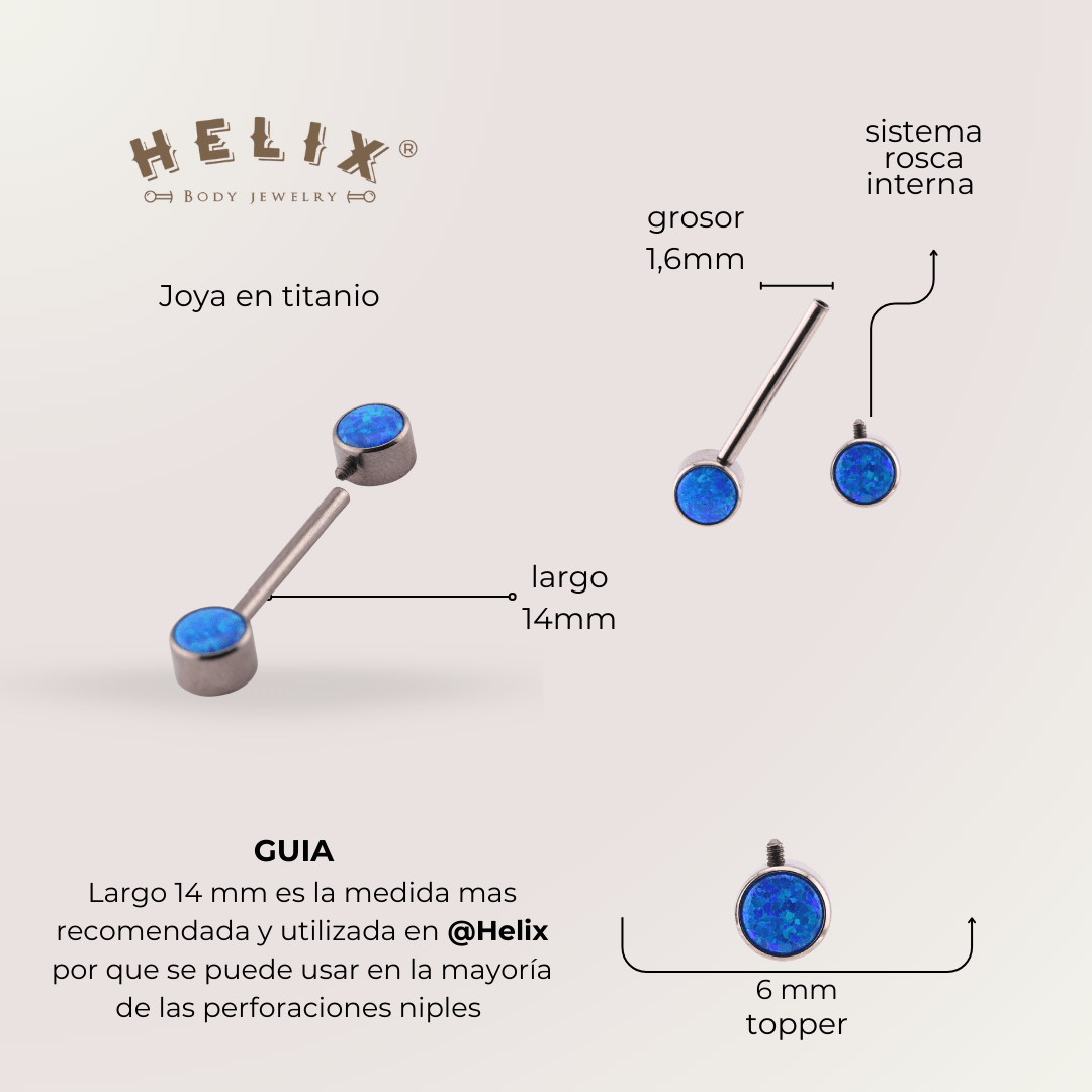 Piercings Pezón Venus Azul - Helix Body Jewelry - Tienda Online de Piercings
