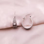 Aretes Tipo Candonga con Zircón Central - Dorado y Plateado - Helix Body Jewelry - Tienda Online de Piercings