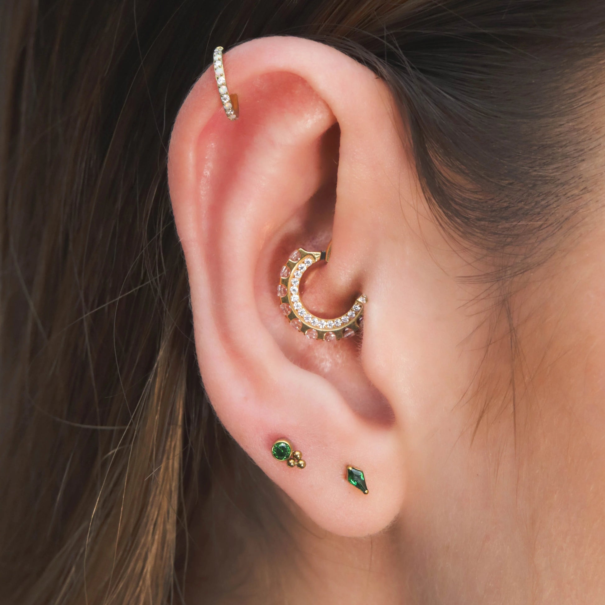 Labret Mini Verde · Titanio Grado Implante