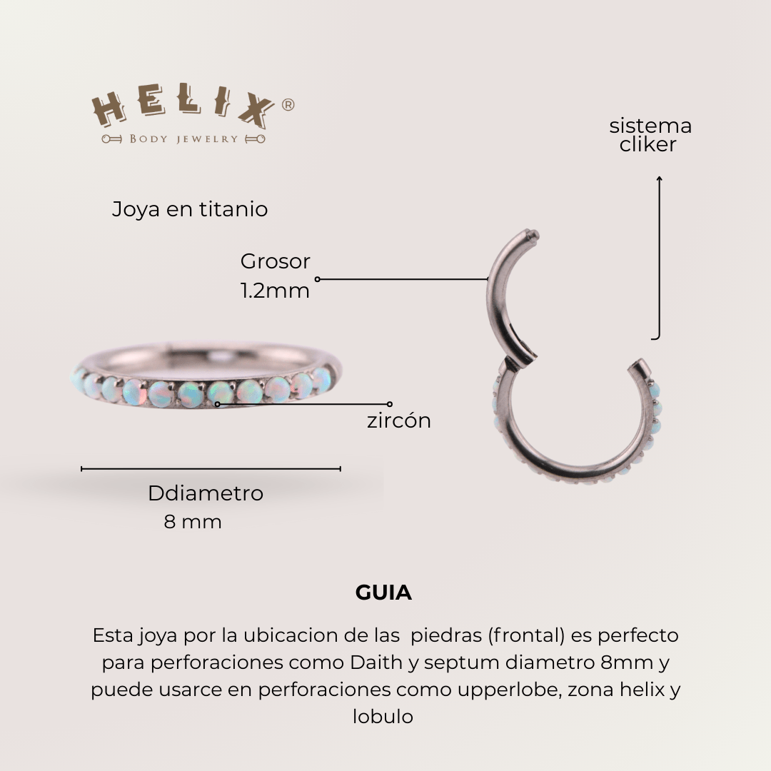 Aro Aqua - Helix Body Jewelry - Tienda Online de Piercings