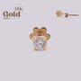Pendiente para oreja en oro 18K con diamante 2mm - Helix Body Jewelry - Tienda Online de Piercings