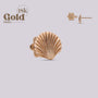 Joya para oreja en oro con forma de Coral - Helix Body Jewelry - Tienda Online de Piercings