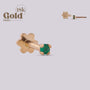 Arete para oreja con incrustación de 1.5mm esmeralda - Helix Body Jewelry - Tienda Online de Piercings