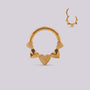 Aro frontal con apliques de corazón para Daith y Septum - Helix Body Jewelry - Tienda Online de Piercings