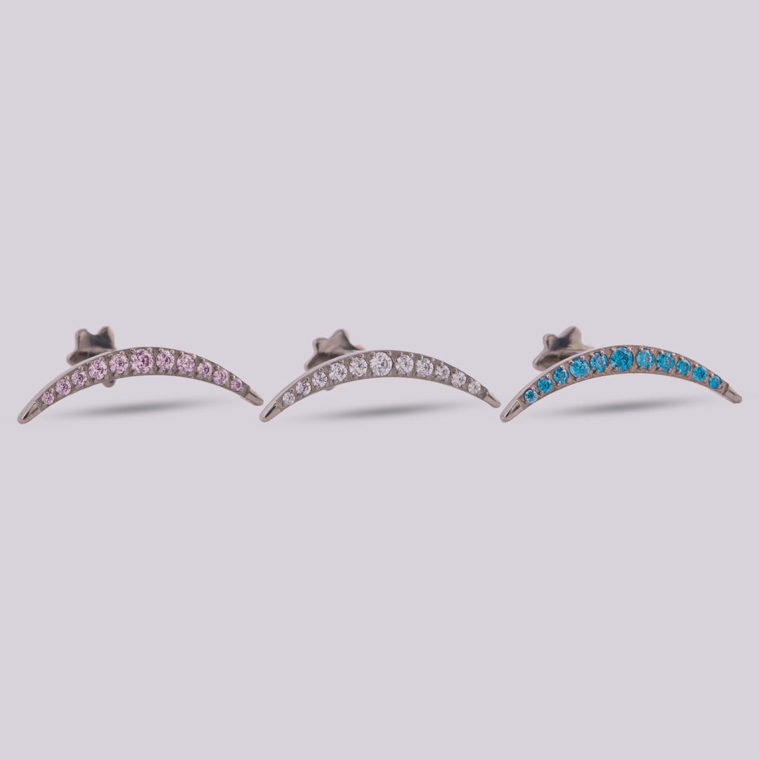 Labret en titanio en forma de media luna - Seti - Helix Body Jewelry - Tienda Online de Piercings