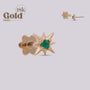 Joya con diseño de estrella en oro y esmeralda colombiana - Helix Body Jewelry - Tienda Online de Piercings