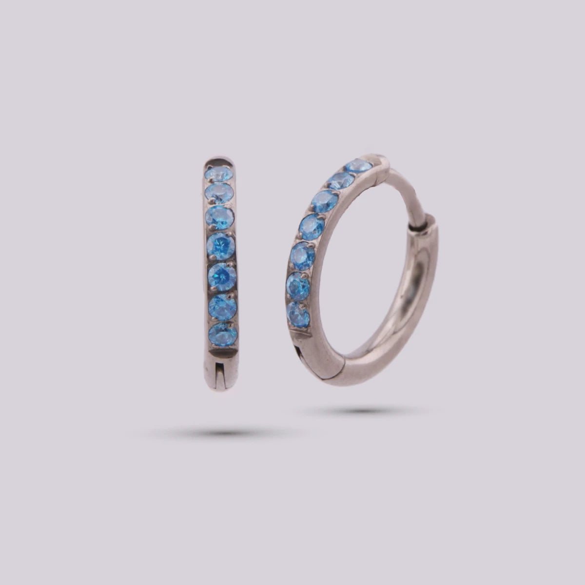Candonga para Lóbulo en Titanio - Blue - Helix Body Jewelry - Tienda Online de Piercings