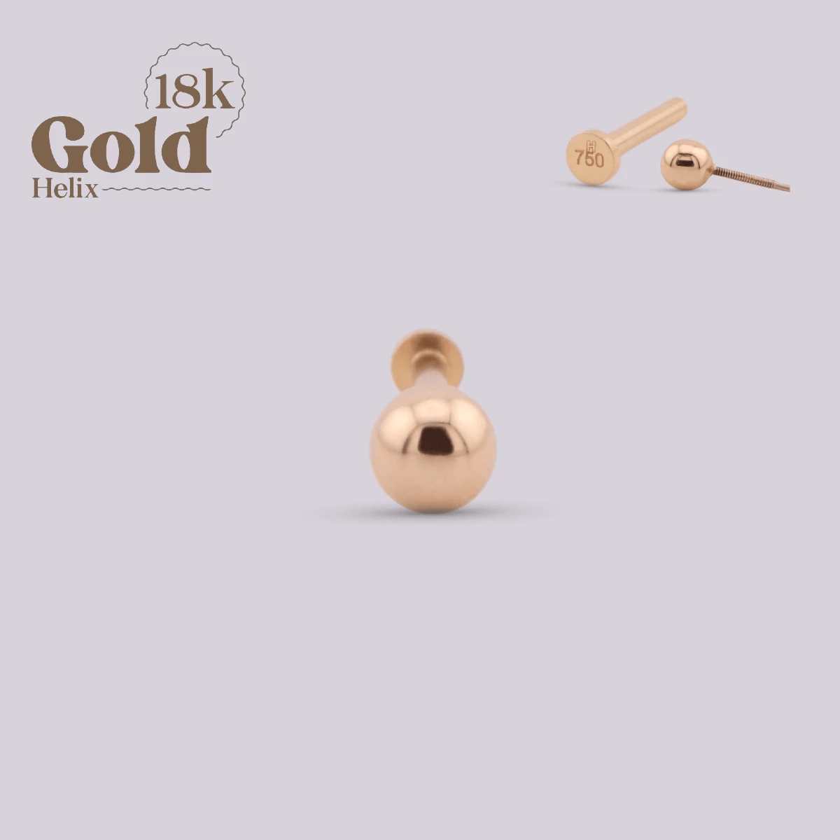 Joya para oreja con forma de esfera - Helix Body Jewelry - Tienda Online de Piercings