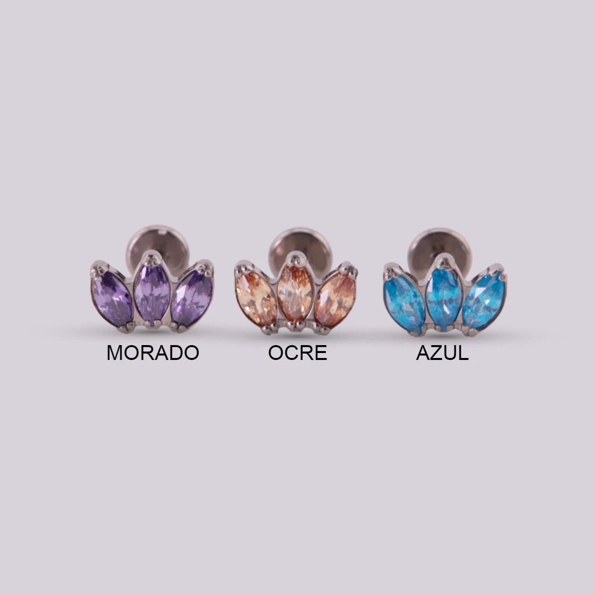 Labret en Titanio Isabel - Helix Body Jewelry - Tienda Online de Piercings