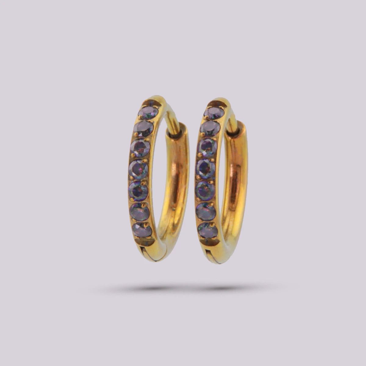 Candonga para Lóbulo en Titanio - Dorado y VM - Helix Body Jewelry - Tienda Online de Piercings