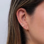 Labret Corazón Oro 18K | Pendiente Oreja con Grabado - Helix Body Jewelry - Tienda Online de Piercings