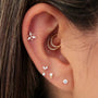 Joya con pequeño cristal Swarovski - Mini Luxury - Helix Body Jewelry - Tienda Online de Piercings