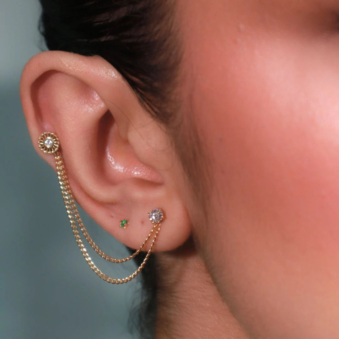 Cadena Doble tejido Cubana Oro Italiano