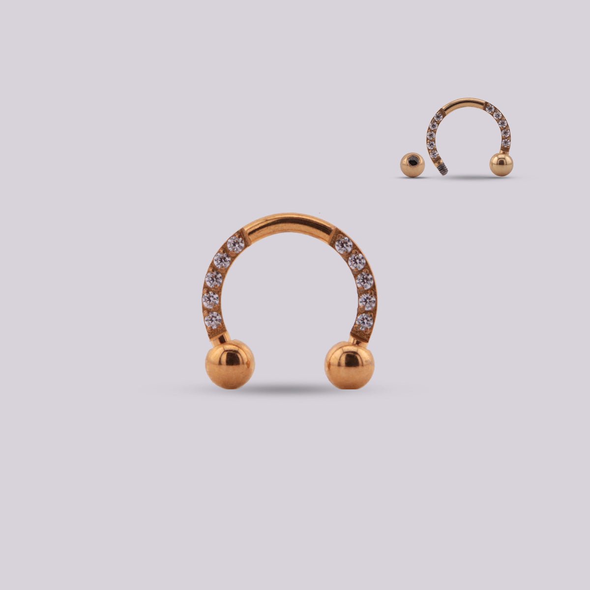 Joya herradura zircon - Helix Body Jewelry - Tienda Online de Piercings