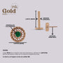 Pendiente labret espirales con esmeralda - Helix Body Jewelry - Tienda Online de Piercings