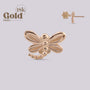 Joya para oreja en oro con forma de Libelula - Helix Body Jewelry - Tienda Online de Piercings