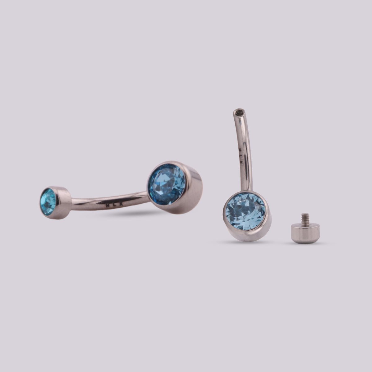Piercing Ombligo Crystal Aqua - Helix Body Jewelry - Tienda Online de Piercings