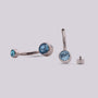 Piercing Ombligo Crystal Aqua - Helix Body Jewelry - Tienda Online de Piercings