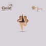 Joya para oreja con forma rayo en oro - Helix Body Jewelry - Tienda Online de Piercings